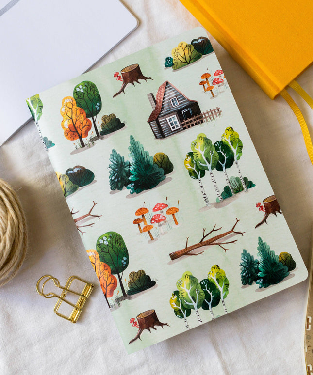 Notatbok Blanke Sider | Cottage in the Woods | A5
