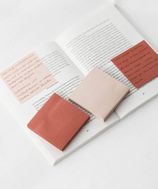 Vintage Red Sticky Notes 75mm x 75mm /100 ark per blokk
