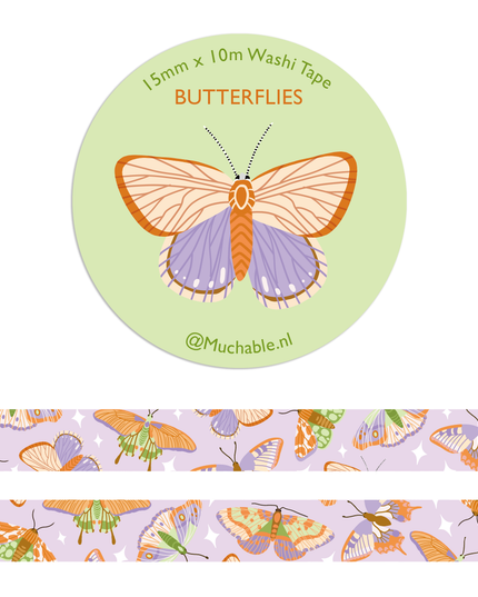 Washitape | illustrated butterflies
