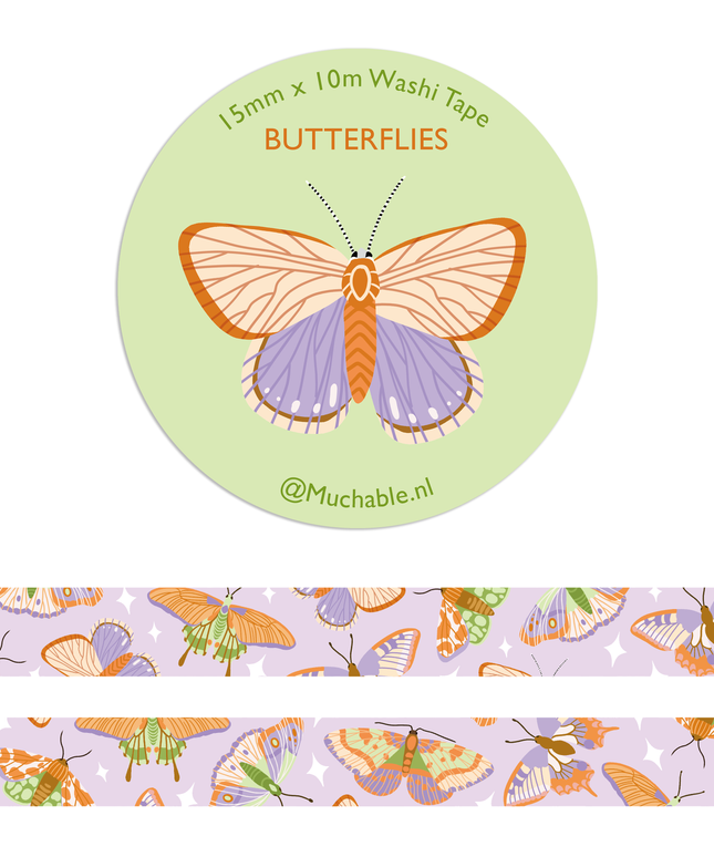 Washitape | illustrated butterflies