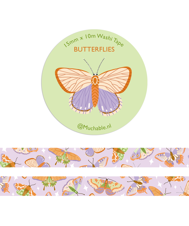 Washitape | illustrated butterflies