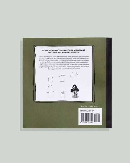 Mushrooms & Woodland Creatures: Kids How to Draw Book