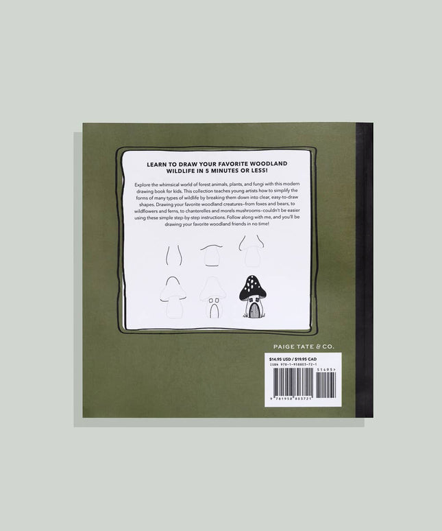 Mushrooms & Woodland Creatures: Kids How to Draw Book