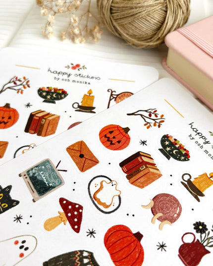 Klistremerkeark | Spooky Halloween | A6