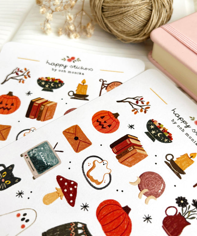 Klistremerkeark | Spooky Halloween | A6