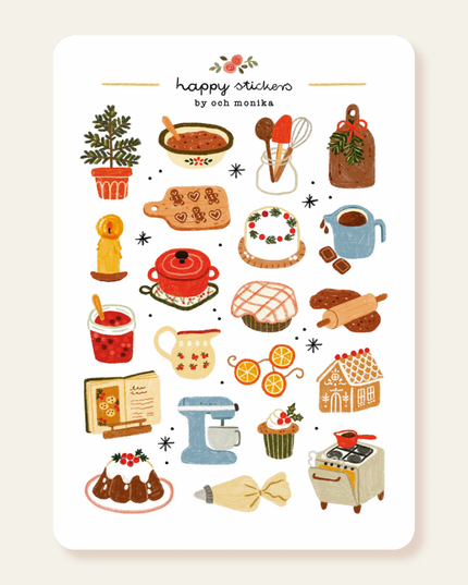 Klistremerkeark | Winter Baking | A6