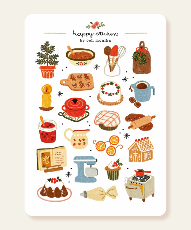 Klistremerkeark | Winter Baking | A6