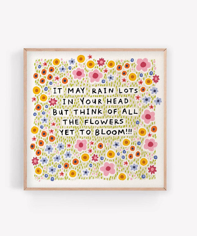 Plakat | Flowers Yet To Bloom | Floral Art Print: A4