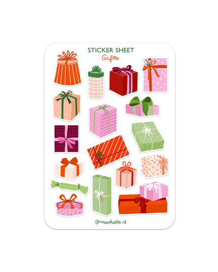 Klistremerkeark | Christmas Gifts | A6