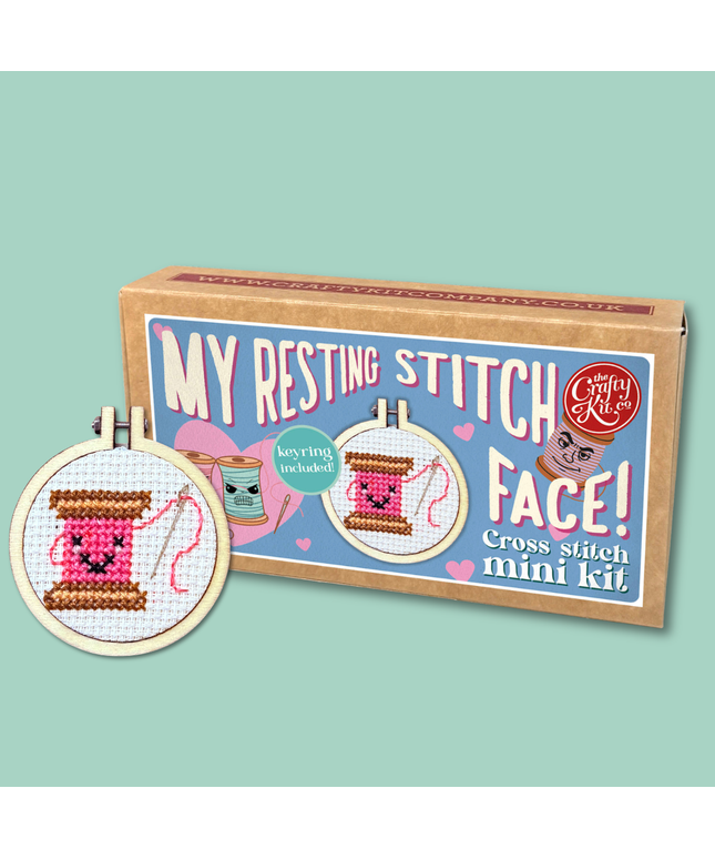 My Resting Stitch Face! Mini Matchbox Broderingssett