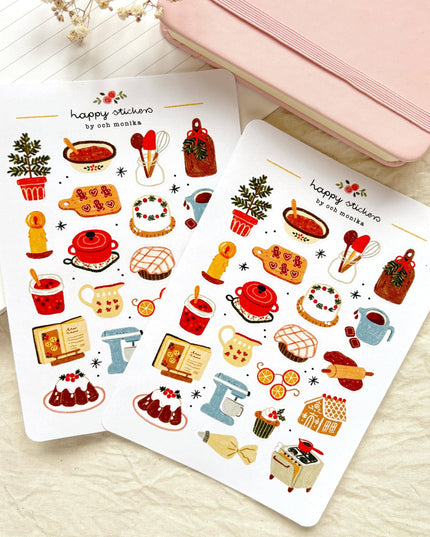 Klistremerkeark | Winter Baking | A6