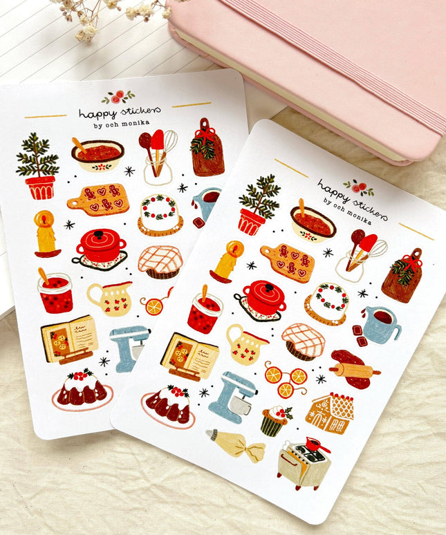 Klistremerkeark | Winter Baking | A6