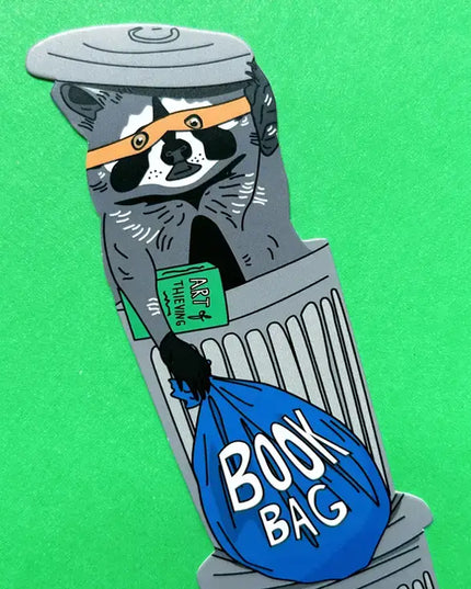 Bokmerke | Naughty Book Loving Raccoon (det er die cut!) LIMITED