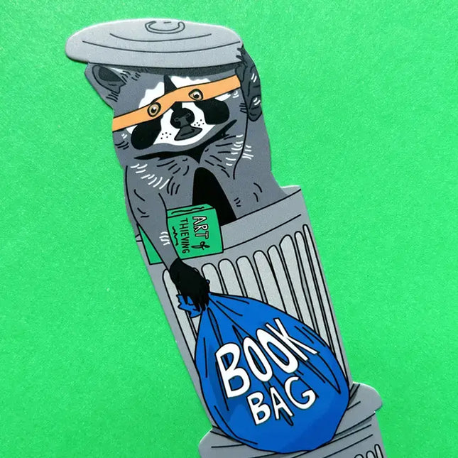 Bokmerke | Naughty Book Loving Raccoon (det er die cut!) LIMITED