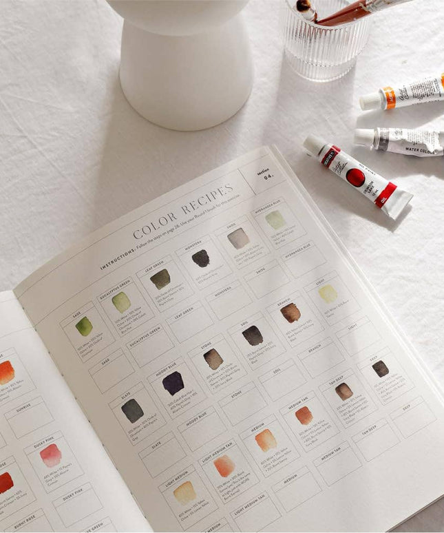 Watercolor Workbook: 30-Minute Beginner Projects | Akvarell Malebok for Voksne