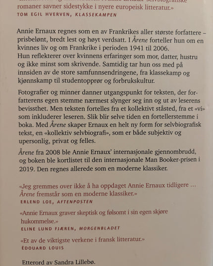 Ernaux, Annie: Årene