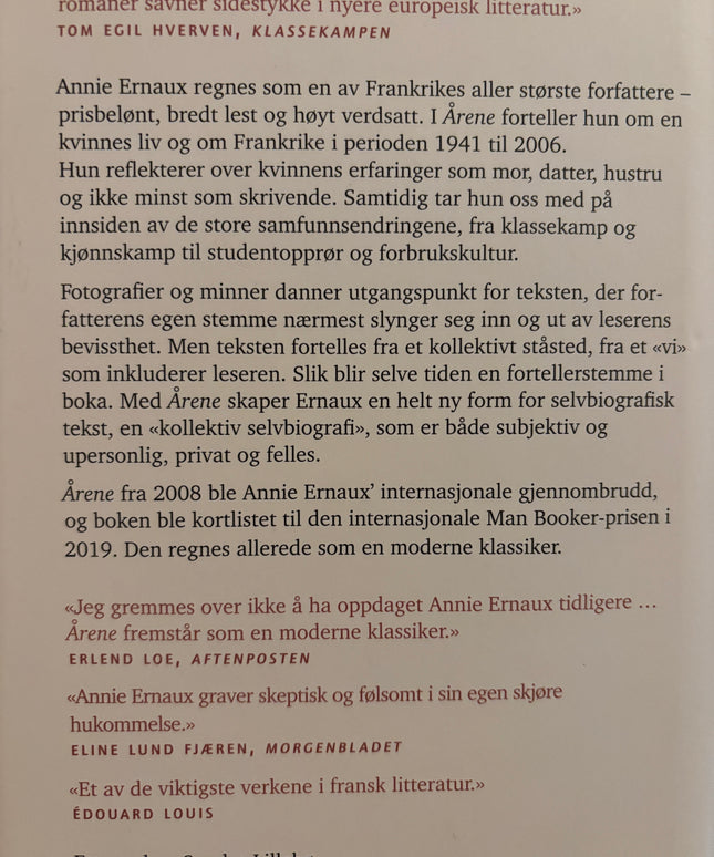 Ernaux, Annie: Årene