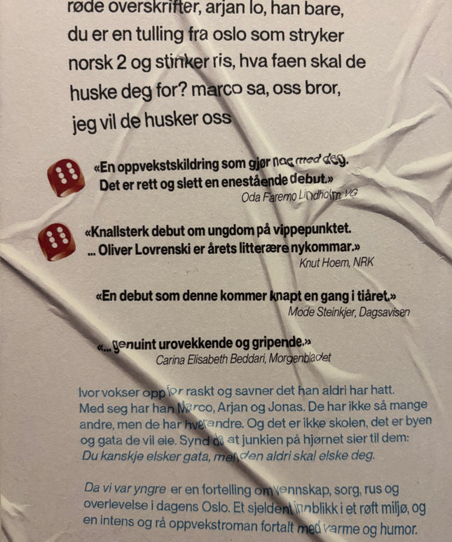 Lovrenski, Oliver: Da vi var yngre