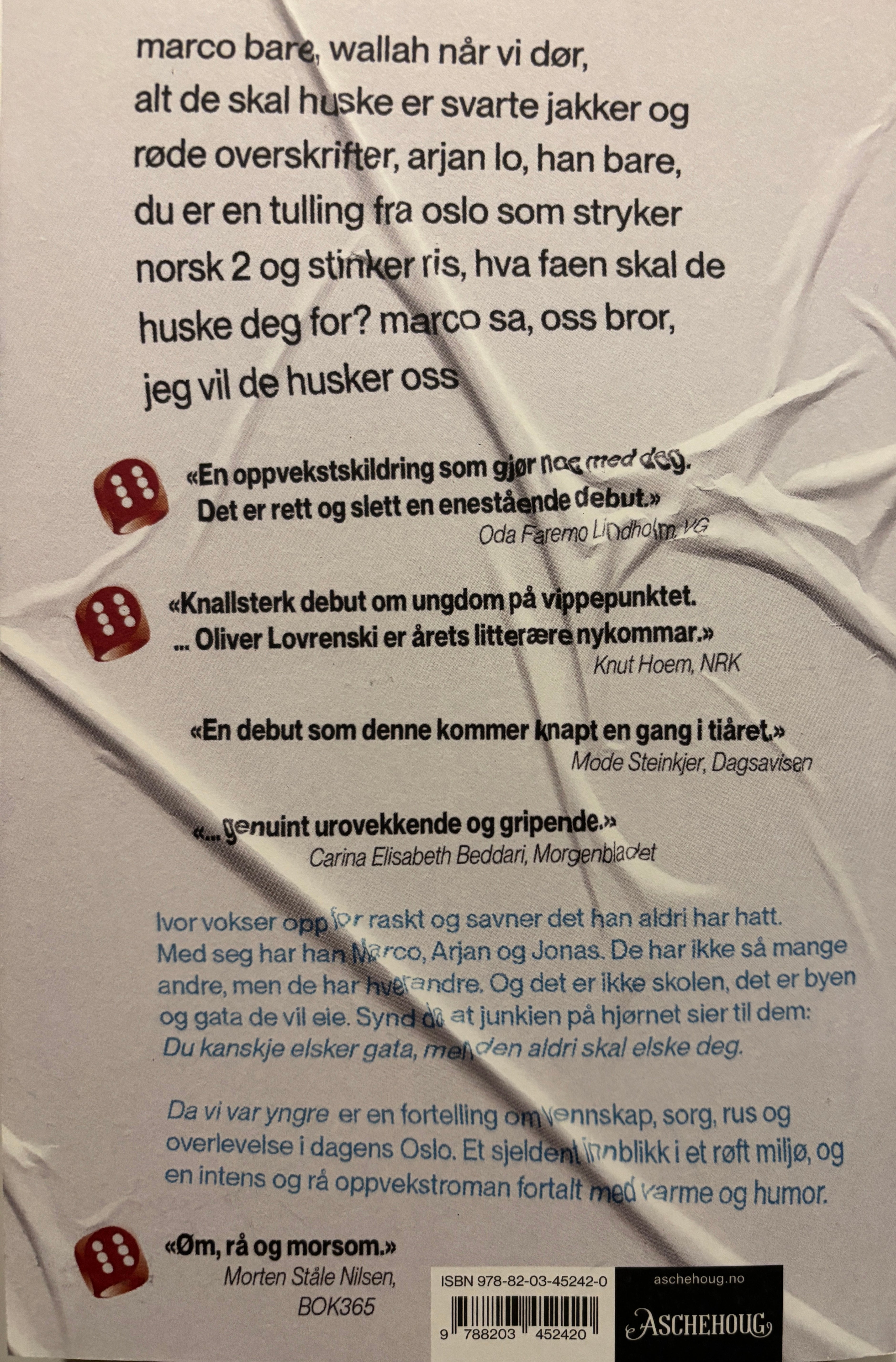 Lovrenski, Oliver: Da vi var yngre