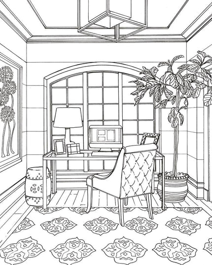 Color At Home- A Young House Love Adult Coloring Book | Fargeleggingsbok for Voksne