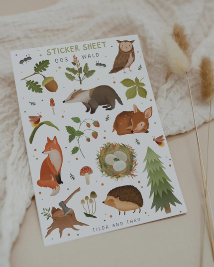 Klistremerkeark | Forest Animals | Tilda&Theo