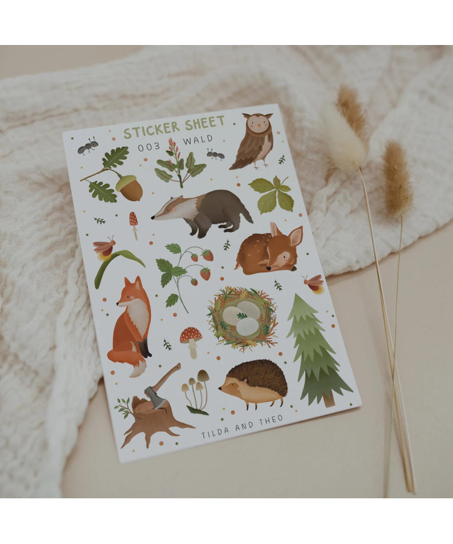 Klistremerkeark | Forest Animals | Tilda&Theo