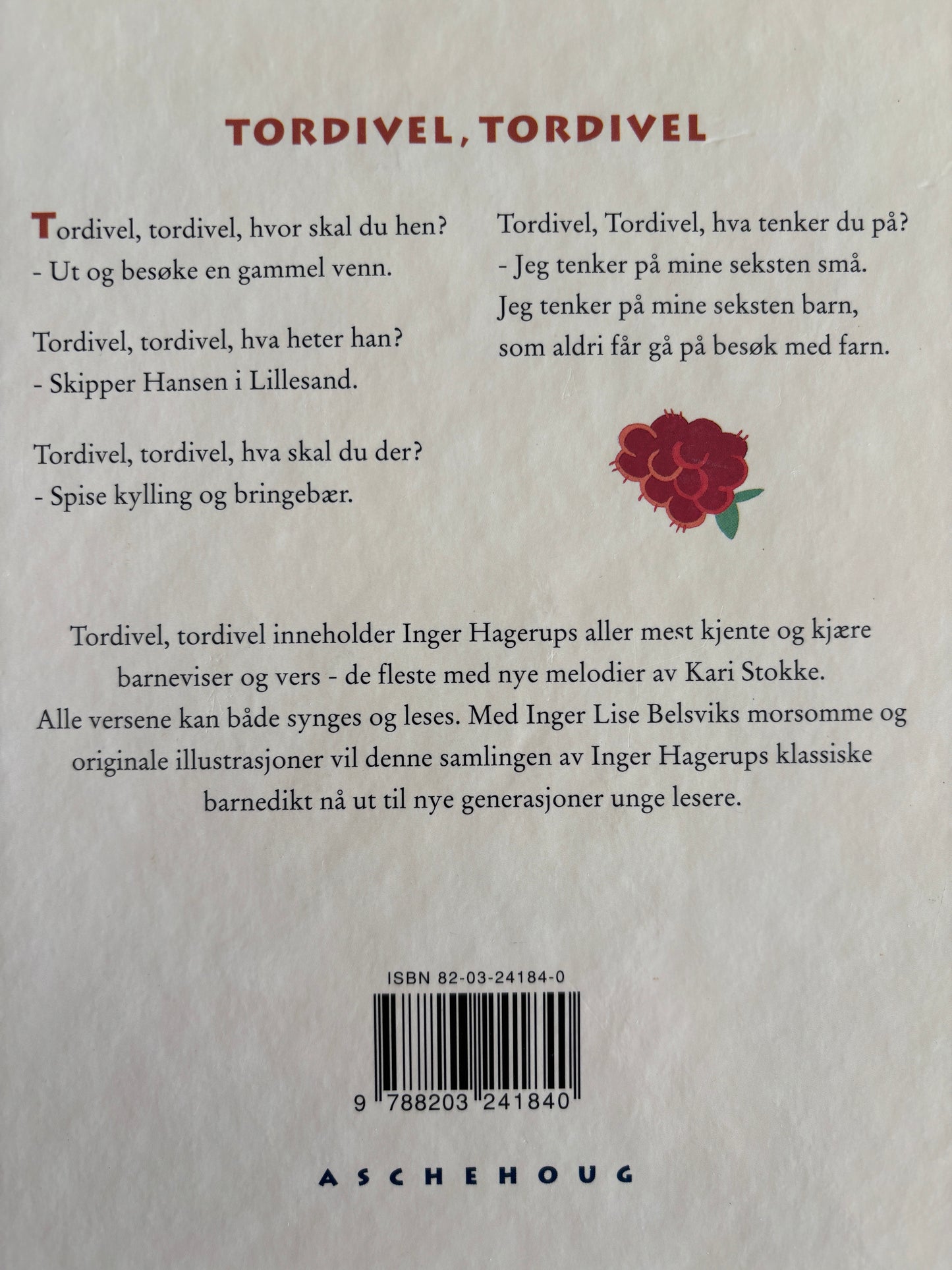 Hagerup, Inger: Tordivel, tordivel