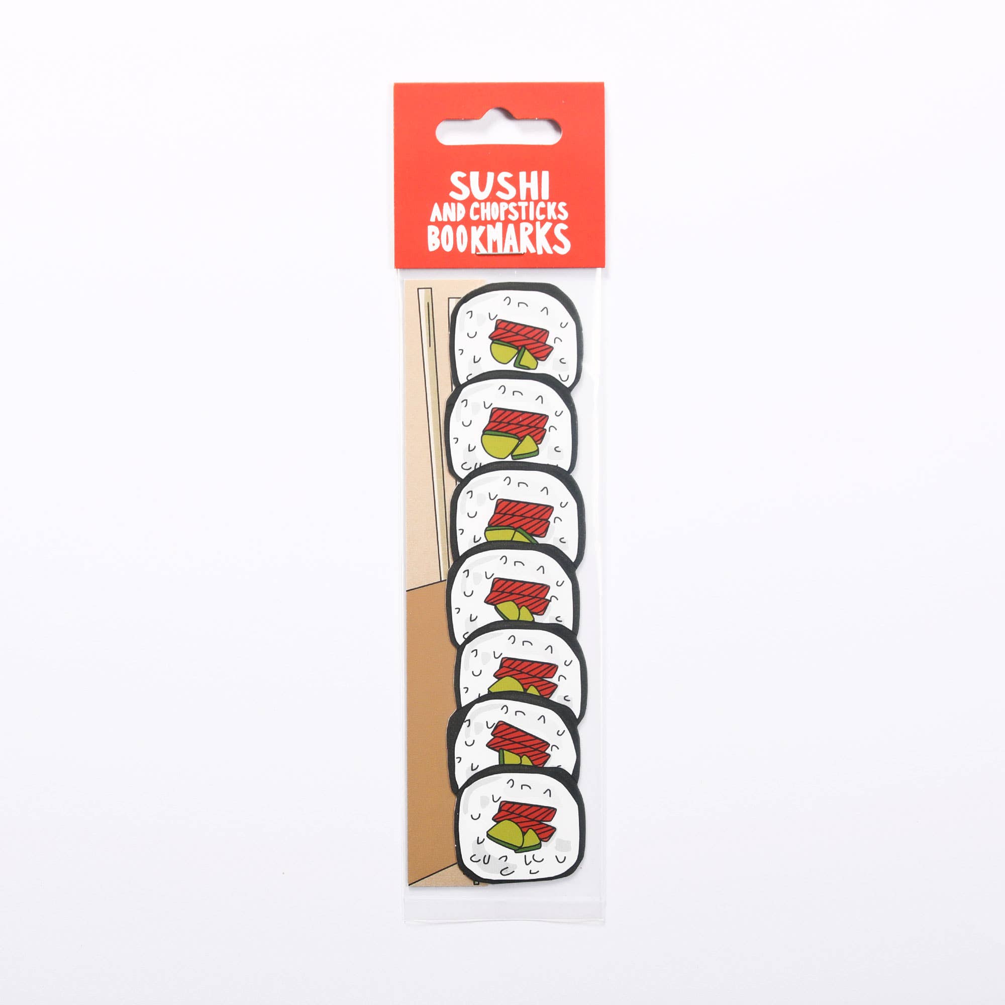 Sushi og spisepinner Bokmerke (det er die cut!)