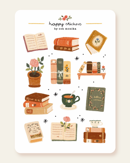 Klistremerkeark | Bookish | A6