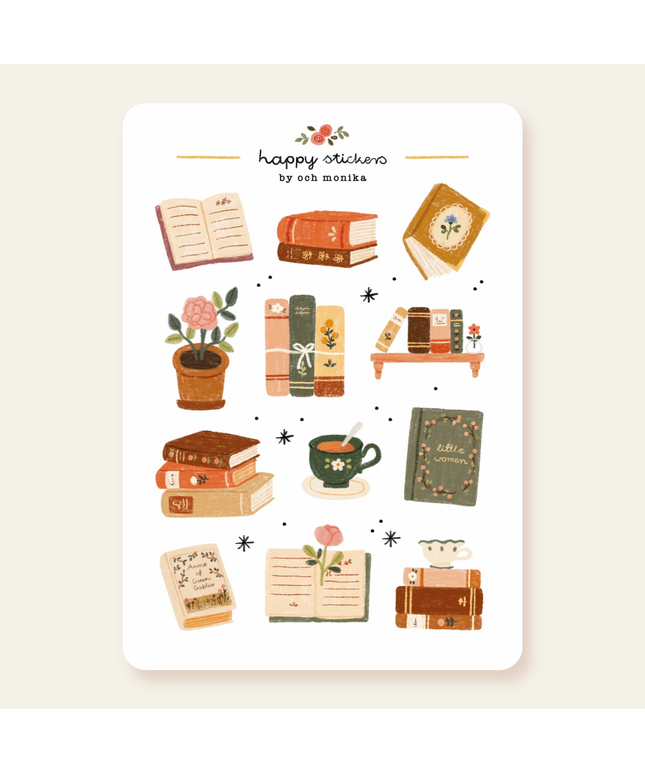 Klistremerkeark | Bookish | A6