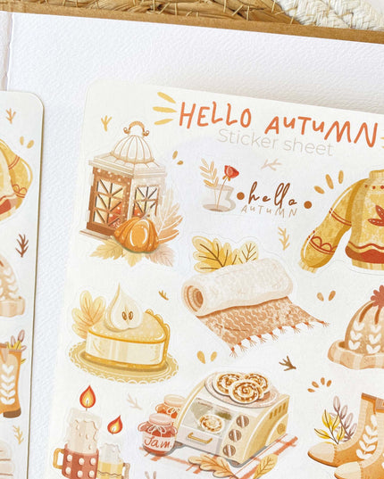 Klistremerkeark | Autumn in my Heart | Sett Med 2 Klistremerkeark