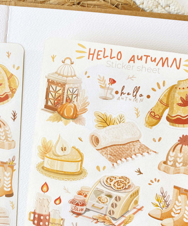 Klistremerkeark | Autumn in my Heart | Sett Med 2 Klistremerkeark