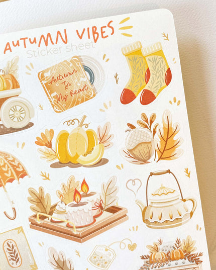 Klistremerkeark | Autumn in my Heart | Sett Med 2 Klistremerkeark