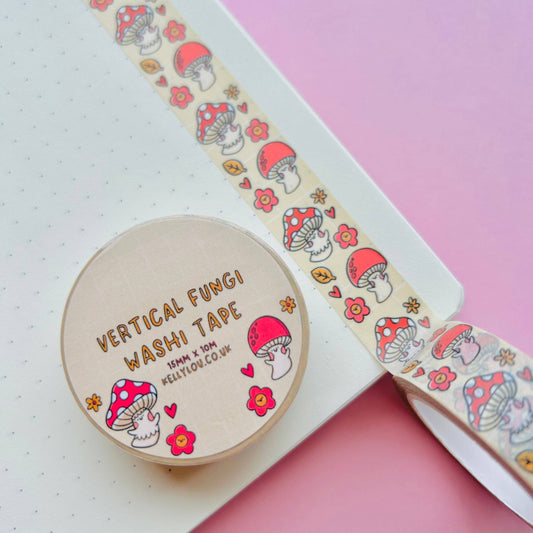 Fungi Cuties Vertical Washi Tape
