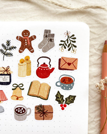 Klistremerkeark | Christmas Coziness | A6