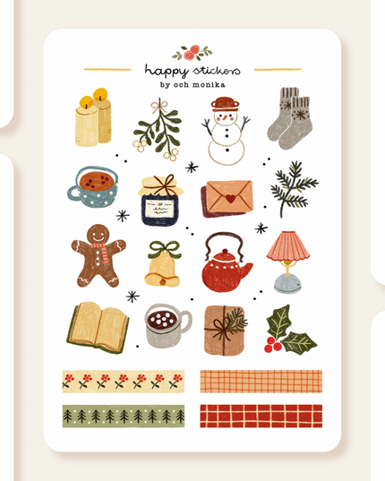 Klistremerkeark | Christmas Coziness | A6