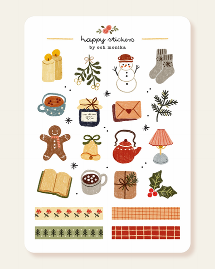 Klistremerkeark | Christmas Coziness | A6