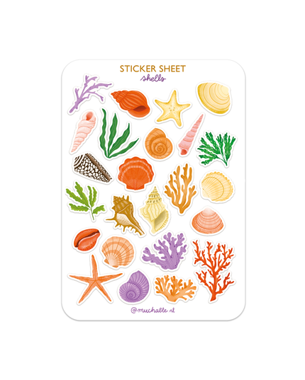 Klistremerkeark | Sommer Skjell | A6