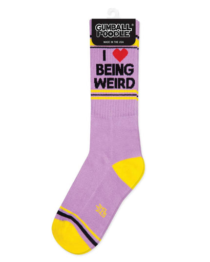I ❤️ Being Weird Gym Crew Socks