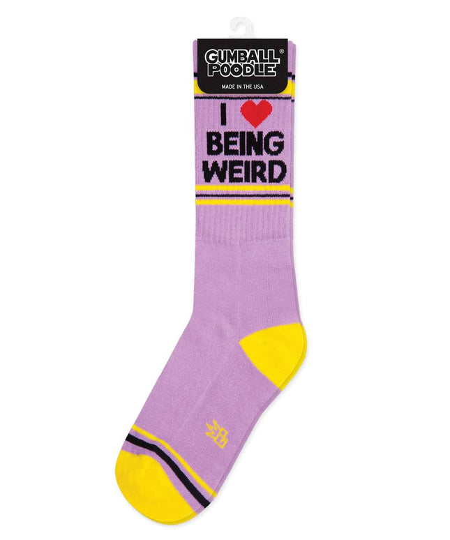 I ❤️ Being Weird Gym Crew Socks