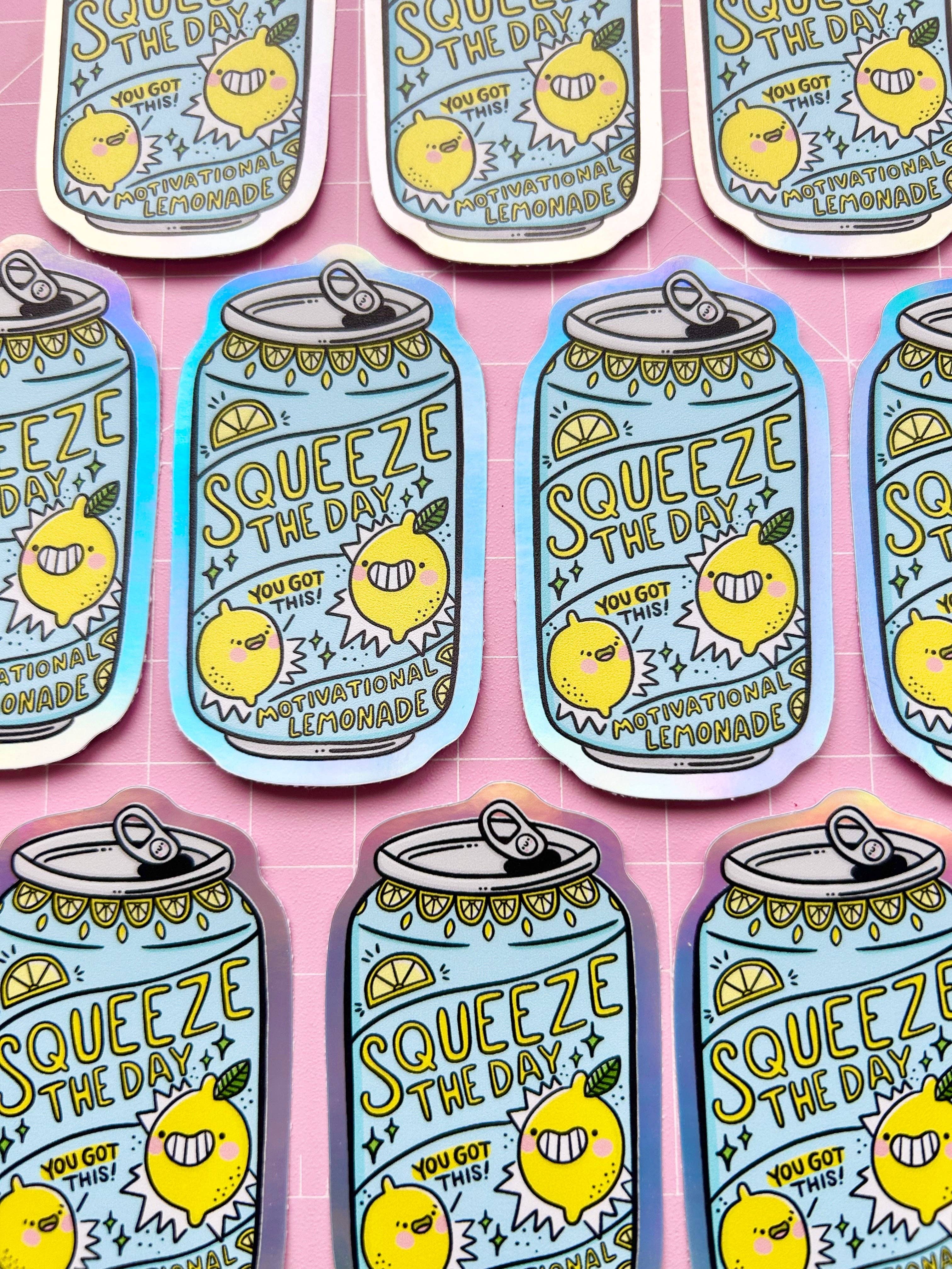 Squeeze The Day - Holografisk Vinyl Klistremerke