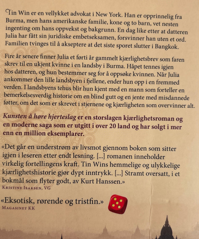 Sendker, Jan-Philipp: Kunsten å høre hjerteslag