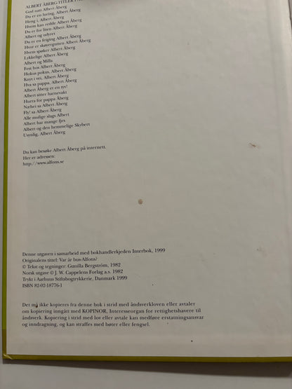 Bergstrøm, Gunilla: Hvor er skøyergutten Albert Åberg?