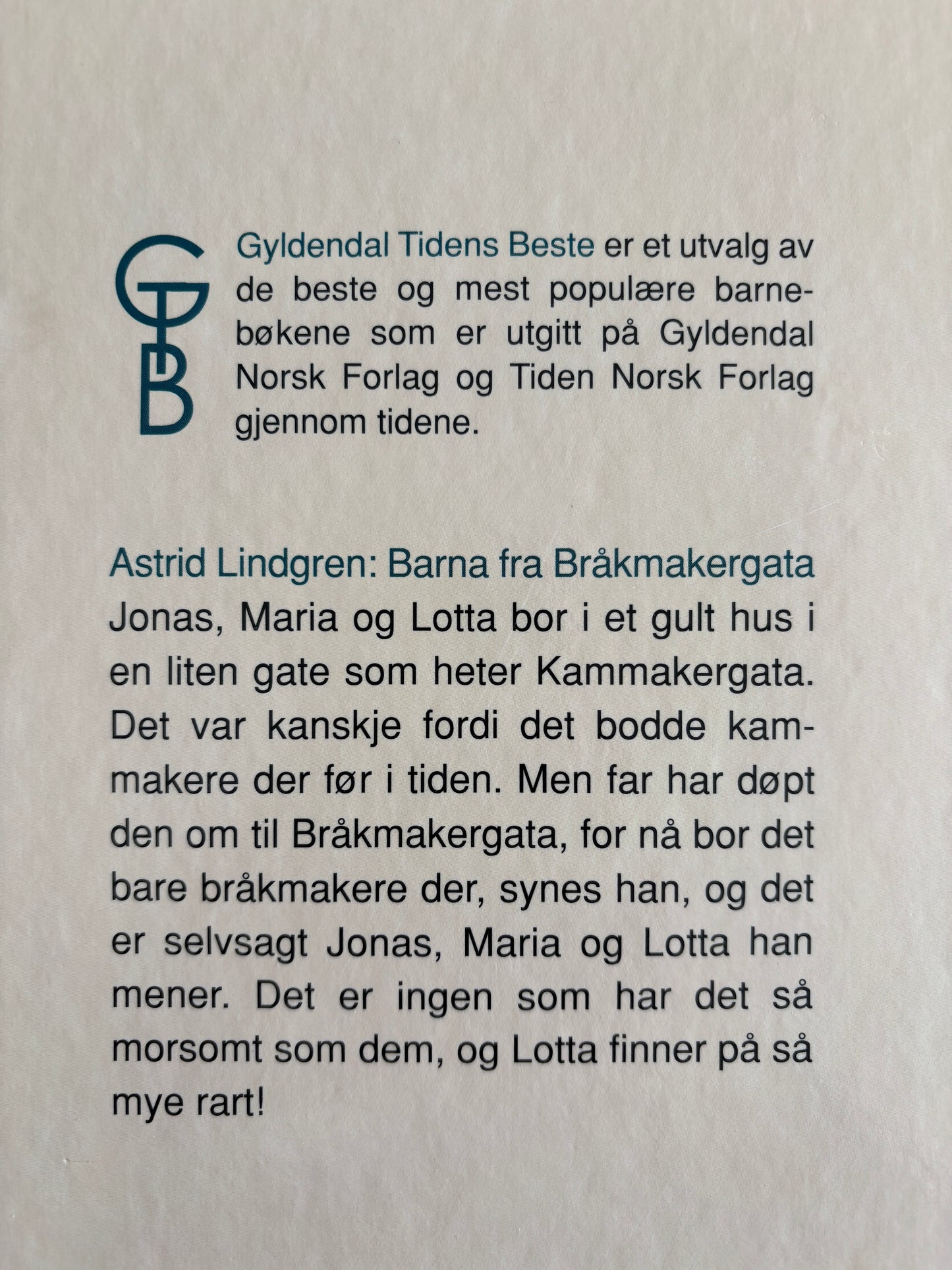 Lindgren, Astrid: Barna fra bråkmakergata