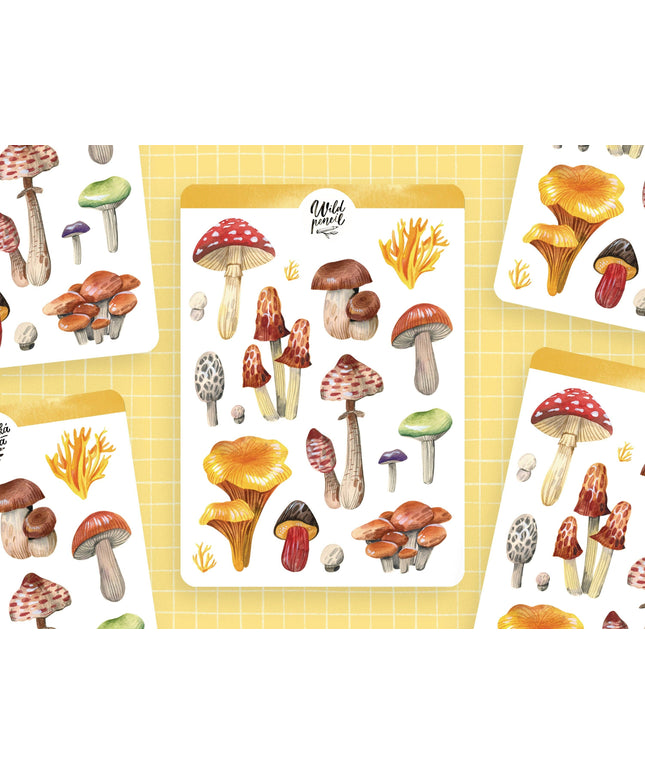 Klistremerkeark | Mushrooms