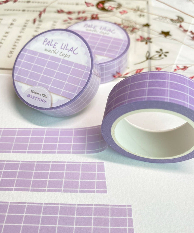 Washi Tape | Pale Lilac Grid