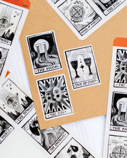 Klistremerkeark | Tarot Cards