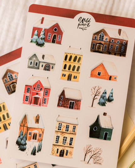 Klistremerkeark | Winter Town