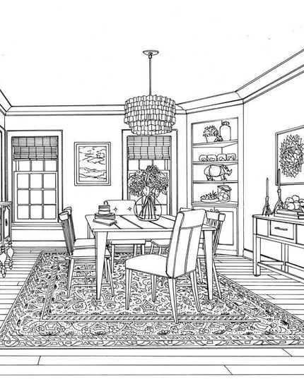 Color At Home- A Young House Love Adult Coloring Book | Fargeleggingsbok for Voksne