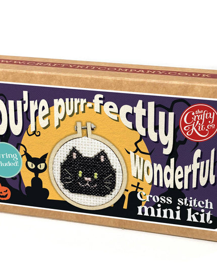 You're purr-fect! Mini Matchbox Broderingssett